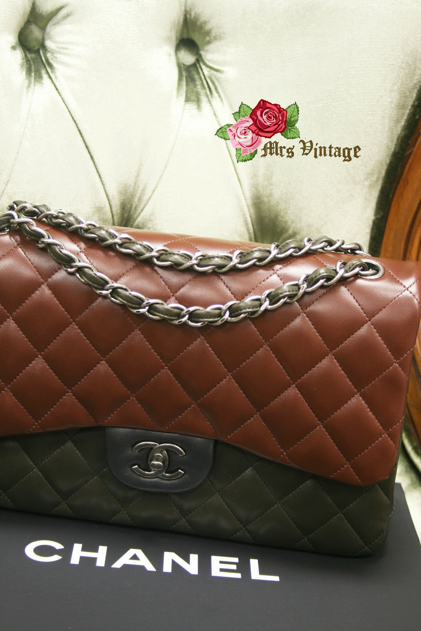 chanel tricolor flap bag