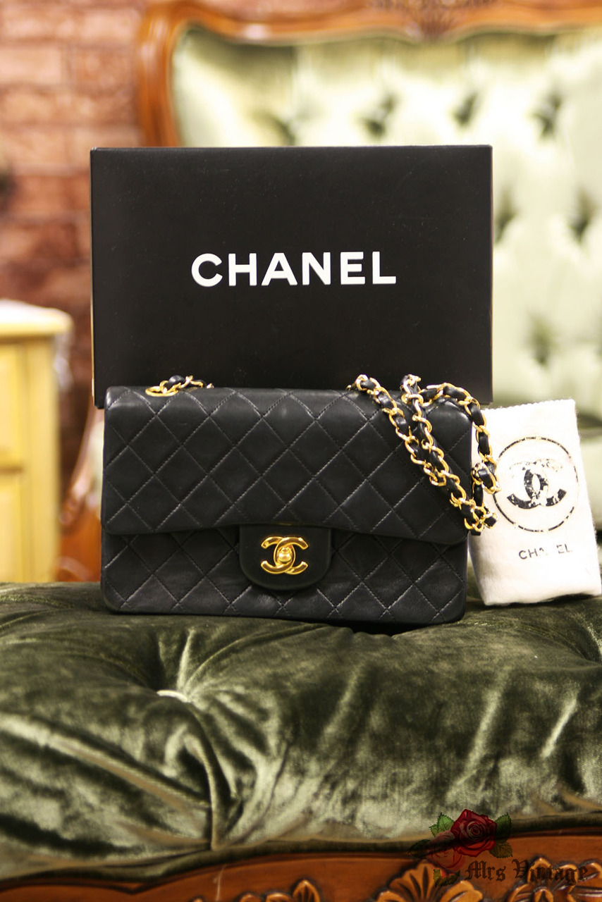 2014 New Chanel Black Caviar Medium Classic 2.55 Double Flap Bag ~SOLD OUT  everywhere! - Mrs Vintage - Selling Vintage Wedding Lace Dress / Gowns &  Accessories from 1920s – 1990s. And