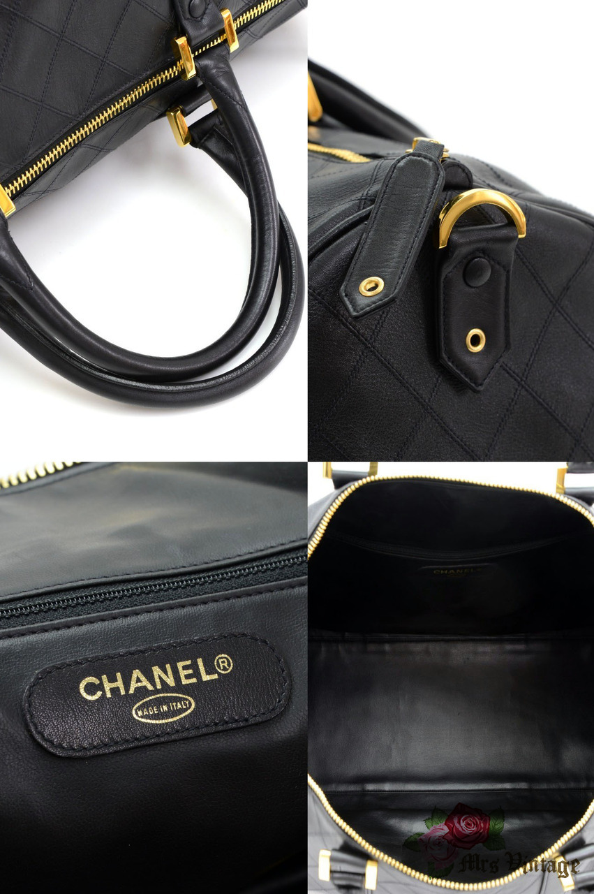 VINTAGE CHANEL OVERSIZED TRAVEL BAG TIMELESS CUIR MATELASSE BAG Black  Leather ref.721866 - Joli Closet
