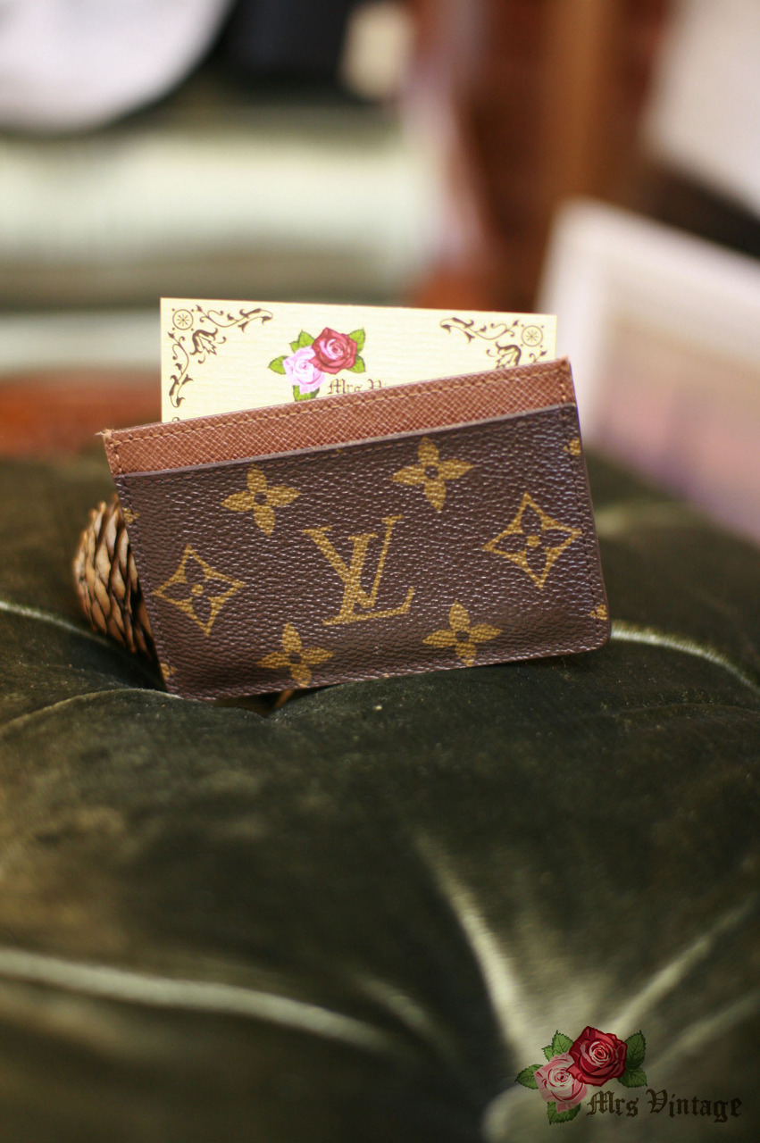 Vintage Louis Vuitton Monogram Brown Card Holder - Mrs Vintage - Selling  Vintage Wedding Lace Dress / Gowns & Accessories from 1920s – 1990s. And  many One of a kind Treasures such