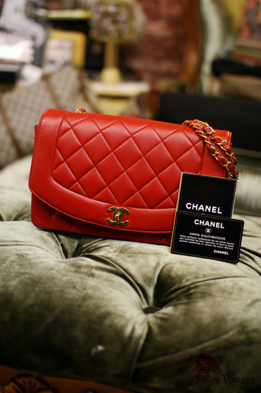 Chanel Large Classic Red Quilted Leather Shoulder Flap Bag - Mrs