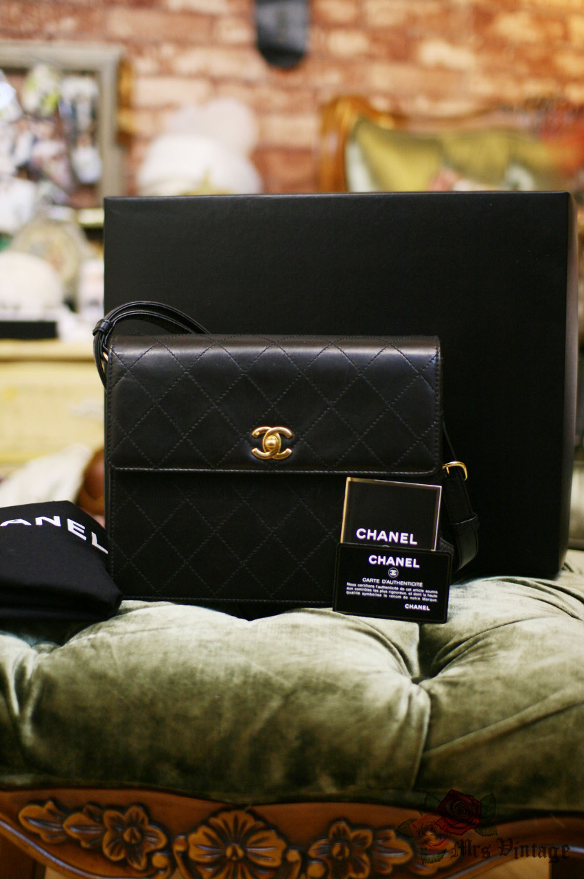 Chanel Quilted Lambskin Box Style Shoulder Bag with Long or