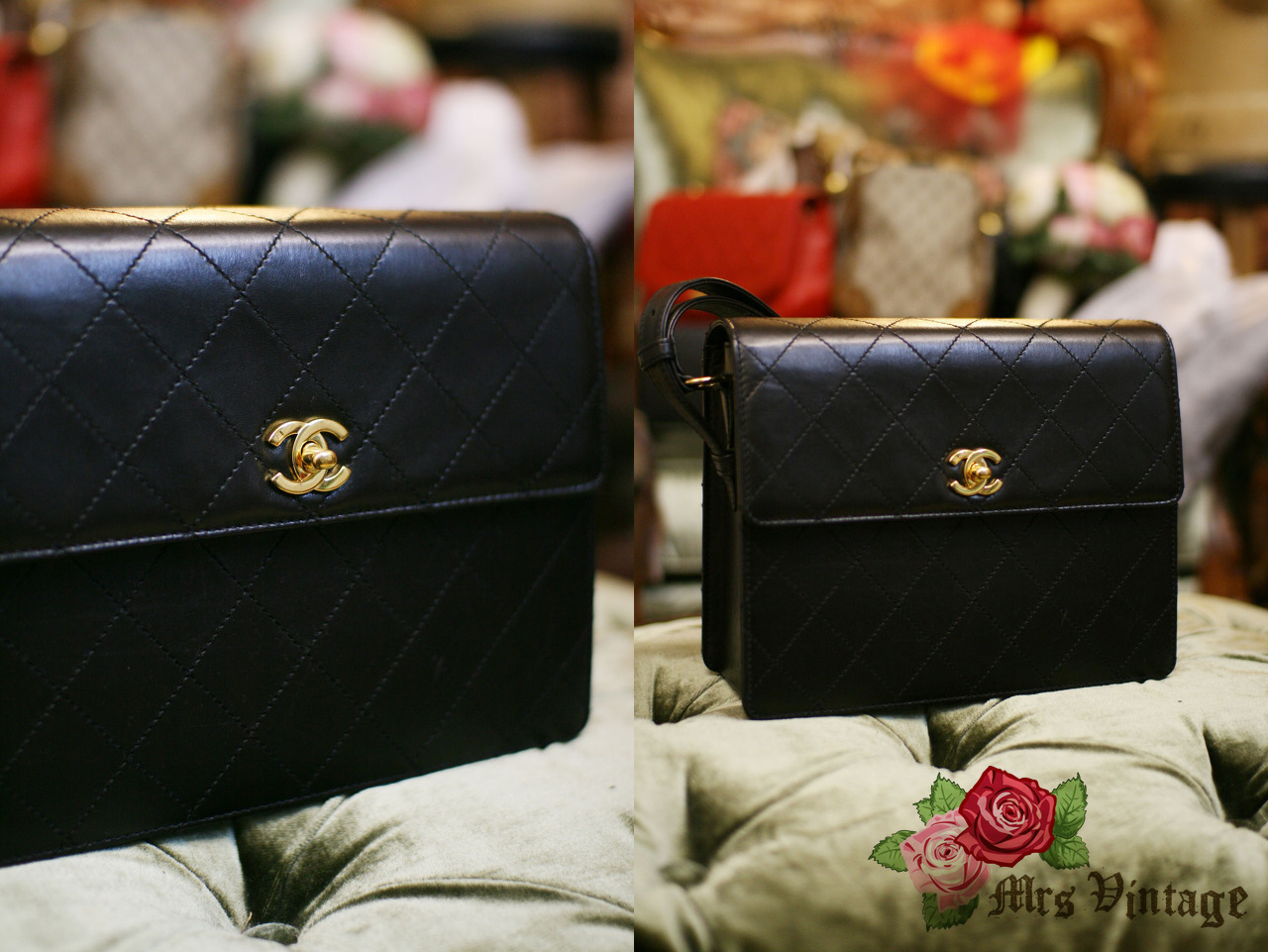 vintage chanel satin - Gem