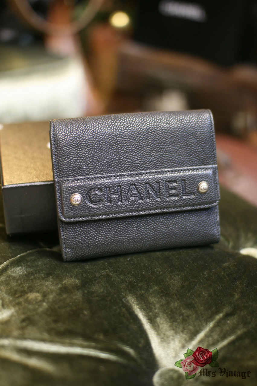 CHANEL vintage Black Caviar Wallet On Chain WOC Flap Bag Gold HW - Mrs  Vintage - Selling Vintage Wedding Lace Dress / Gowns & Accessories from  1920s – 1990s. And many One