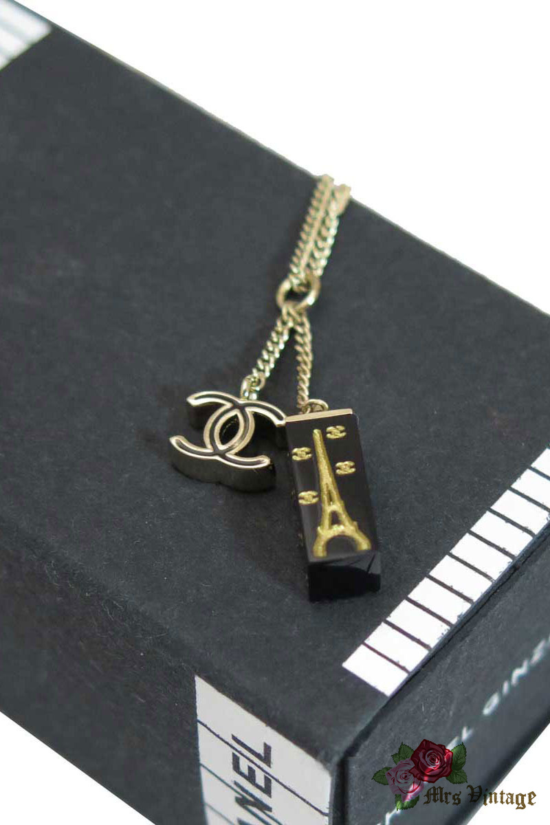 Chanel eiffel shop tower necklace