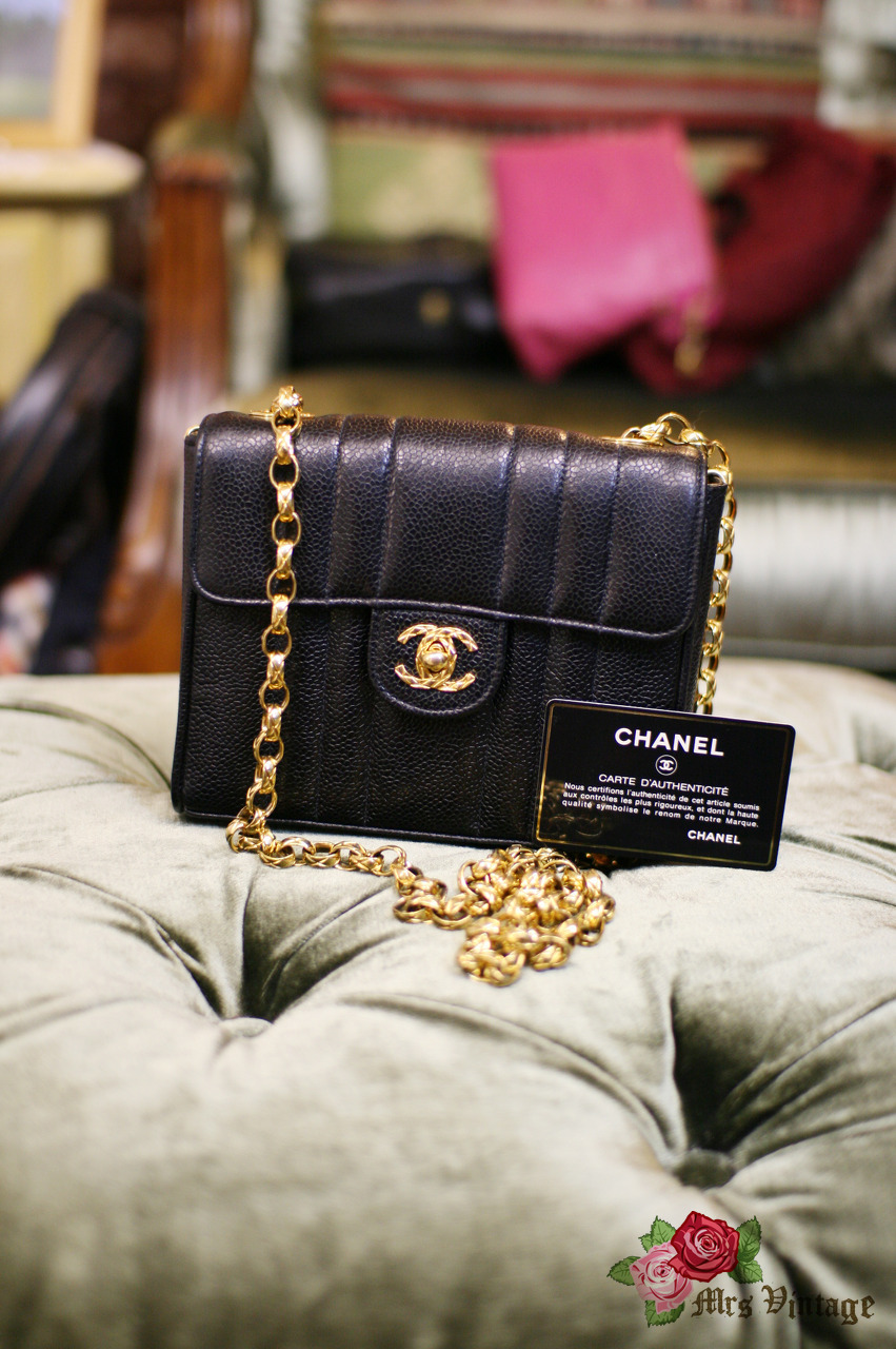 Chanel Black Quilted Caviar Medium Classic Double Flap Gold Hardware,  2009-2010 Available For Immediate Sale At Sotheby's