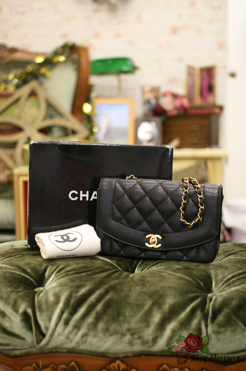 Vintage CHANEL Beige and Black Frame Lambskin 2.55 Classic 