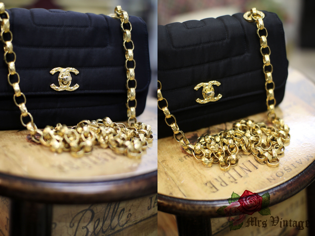 Vintage Chanel Nylon Black Mini Bag Lovely - Mrs Vintage - Selling