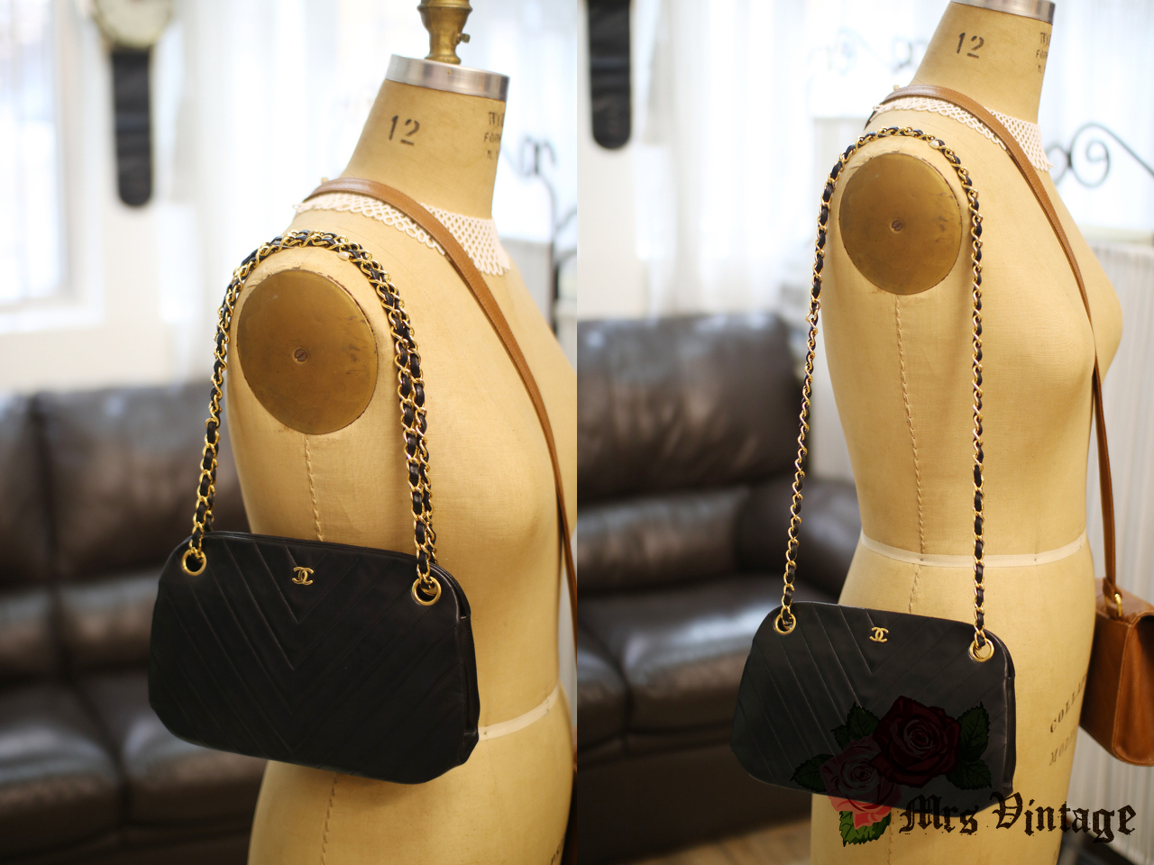 Chanel Pre Owned 1995 mini V-Stitch square shoulder bag - ShopStyle