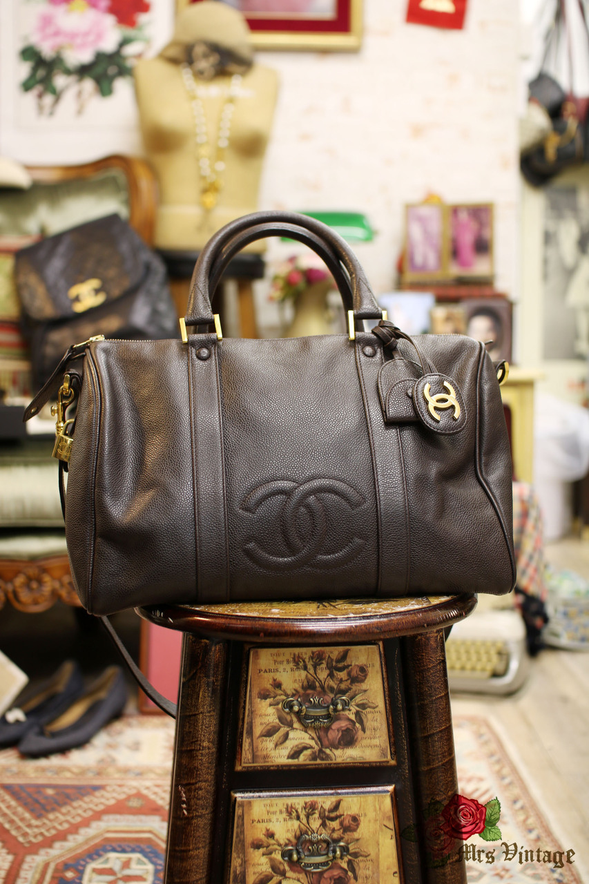 Vintage CHANEL Caviar Boston Bag - A Retro Tale - A Retro Tale