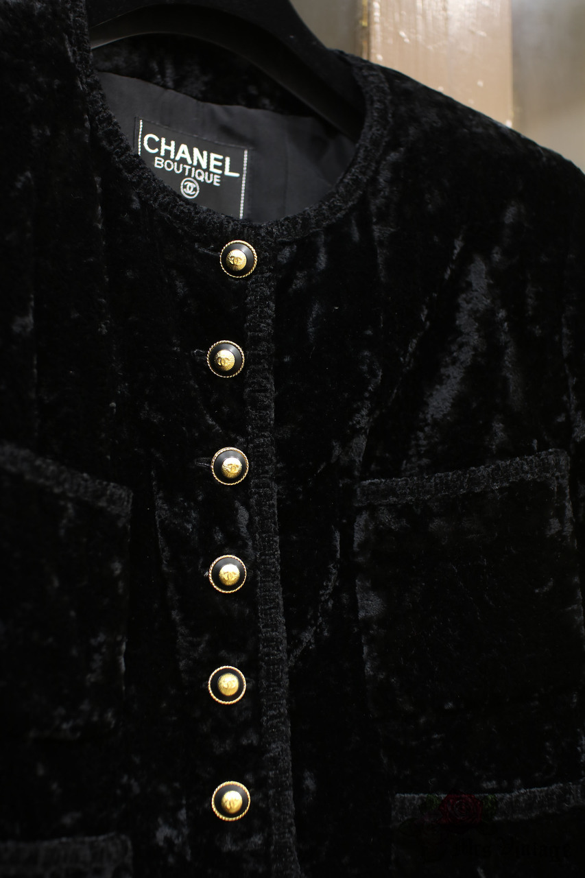 chanel black suit jacket