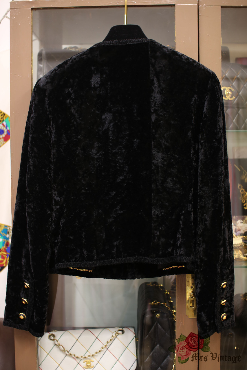 Vintage Chanel Velvet Jacket Approx FR38 - Mrs Vintage - Selling Vintage  Wedding Lace Dress / Gowns & Accessories from 1920s – 1990s. And many One  of a kind Treasures such as