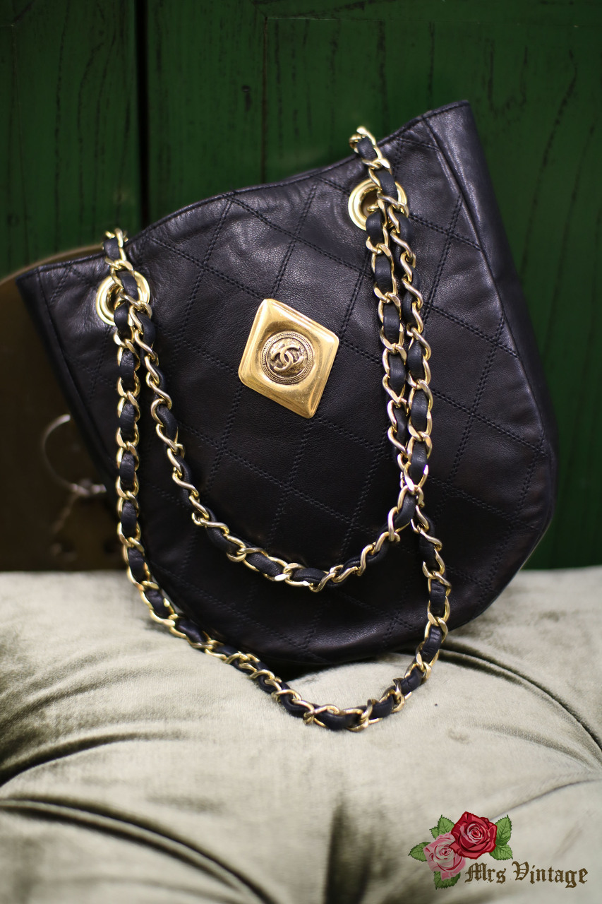 Vintage Chanel Nylon Black Mini Bag Lovely - Mrs Vintage - Selling