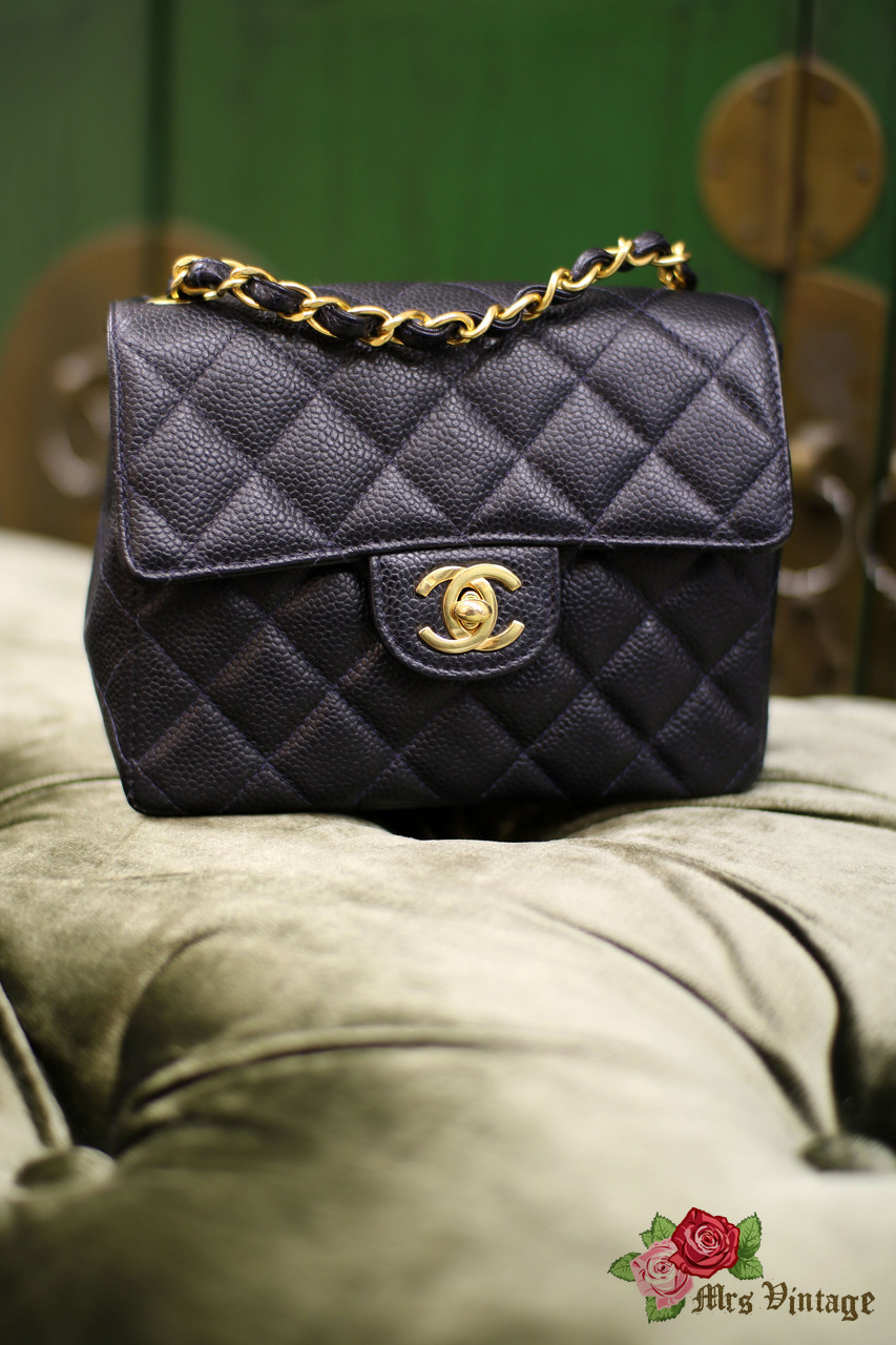 SOLD***Chanel mini square caviar leather  Chanel mini square, Chanel mini,  Chanel