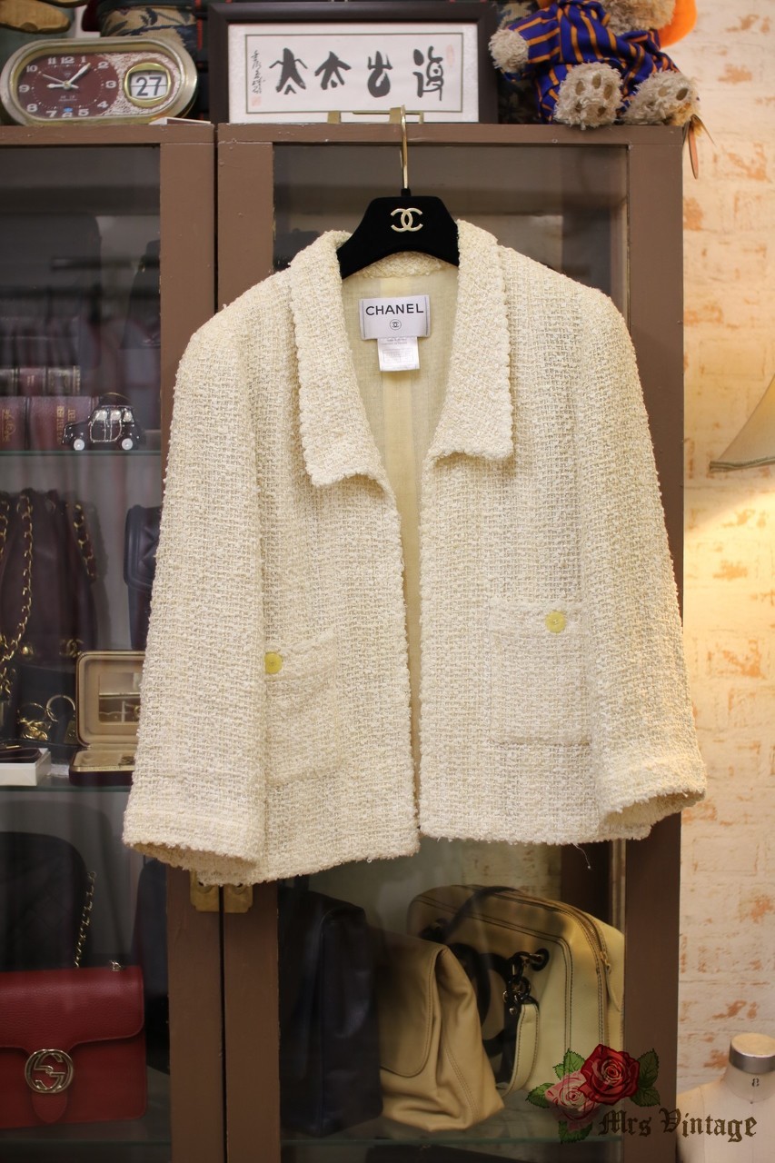 chanel boucle cropped jacket - Gem