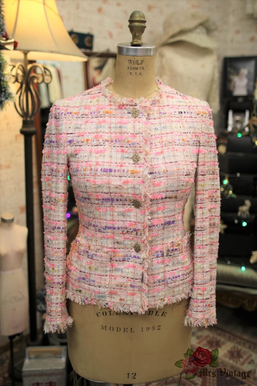 Vintage Chanel Baby Pink Tweed Set FR38 1996 - Mrs Vintage - Selling  Vintage Wedding Lace Dress / Gowns & Accessories from 1920s – 1990s. And  many One of a kind Treasures