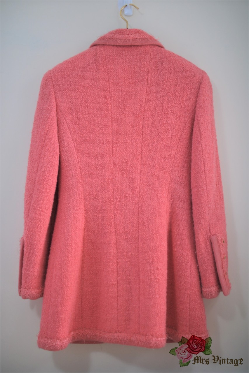 Vintage Chanel Pink Tweed Jacket FR38 1994 - Mrs Vintage - Selling