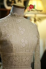 1920s Vintage Edwardian style Ivory Wedding Dress