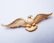 Vintage Goldtone Eagle with Rhinestone Accents