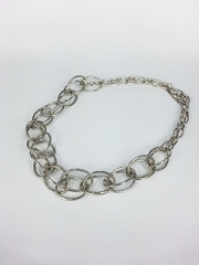 VIntage Silver tone Interlocking Funky Necklace