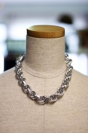 Vintage Huge Silver Tone Chain Necklace