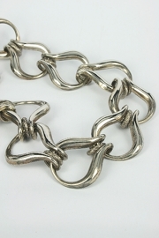 Vintage Chunky Metal Silver tone Large Links Statement Necklace