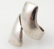 Vintage Modern Sculptural Sterling Ring-Size 6.75