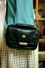 Genuine Black Mundi Leather Vintage bag purse