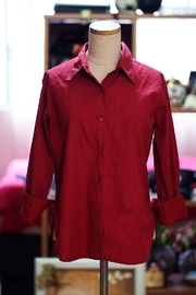 Vintage Agnes b Red Blouse Shirt for ladies Sz 2 / M/L