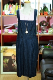 Vintage 90s Denim Overall Dress (Size M/L/XL)