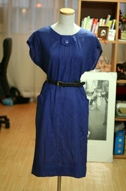 Vintage 1970's Electric Blue Dress