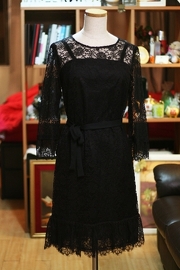 1960s Little Black Lace Dress Sz S