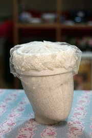 1960s Vintage Ivory Polka Dots Bow Bridal Hat