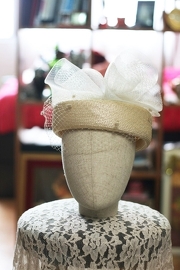 1950s Net Mesh Wedding Veil Hat