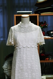 1960's Vntage Emma Domb Lace Crochet Wedding dress gown S