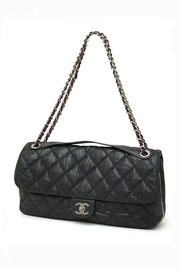 Authentic CHANEL Black Flap Bag Double Chain 2011 Style