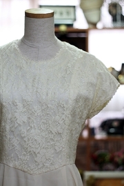 Vintage White Lace Dress Size S/M