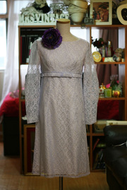 1960s Dress Light Purple Lace Dress