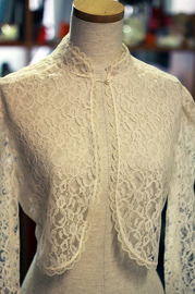 1960s Ivory Lace Bolero sz S/M