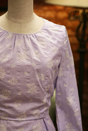 Vintage 1970s Light Purple Romantic Floral Dress