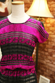 Vintage Hand Woven Ethnic Lace Netting Dress Sz M/L