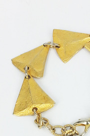 Vintage Gold Tone Triangular Braclet from Paris