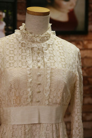 1970s Crochet Maxi Lace Dress