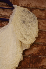 1940s French Lace Wedding Dress XXS