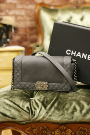 Authentic Chanel Grey Boy Bay Fall 2013/14 Collection Medium Size