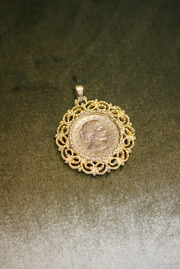 1979 Susan B. Anthony Dollar Golden Pendant