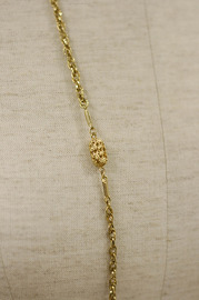 Vintage Sarah Coventry Goldtone Necklace with Gold Beads - 52 inch
