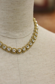 Vintage Beautiful Goldtone and Rhinestone Necklace