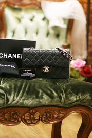 SALE Chanel 2.55 Black Quilted Leather Shoulder Bag Silver Chain
