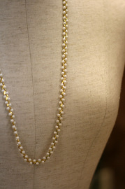 Vintage Goldtone and Faux Pearl Necklace - 28